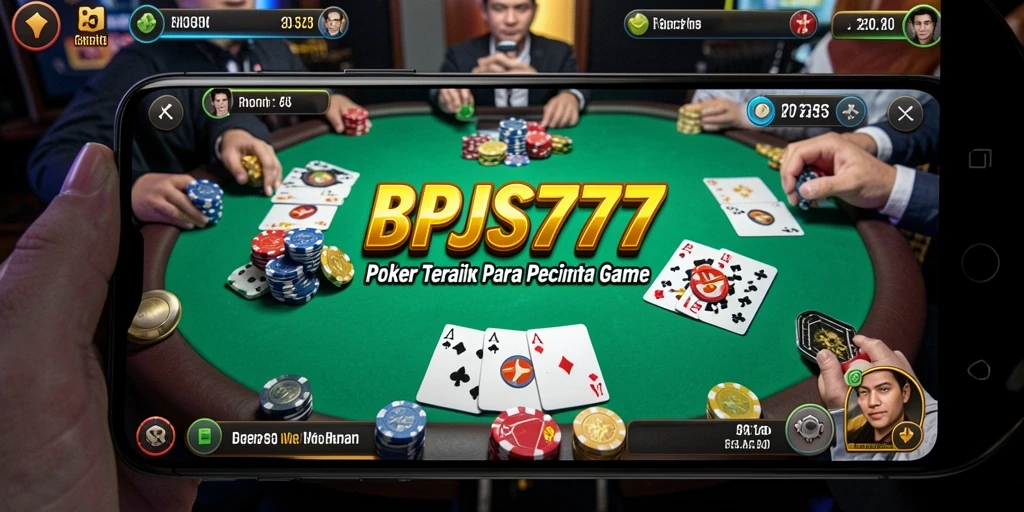 Tampilan utama gameplay BPJS777 dengan suasana poker yang mendebarkan.