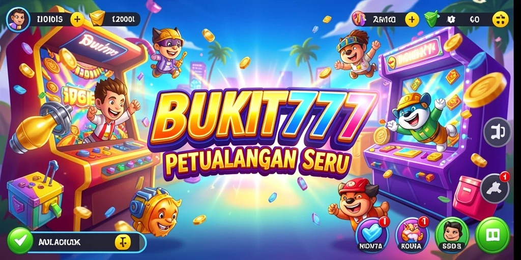 Tampilan gameplay seru dari BUKIT777 dengan karakter yang beraksi di level menantang.