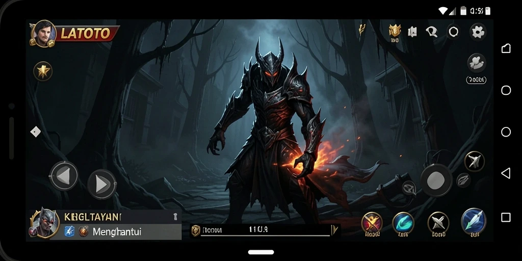 Screenshot gameplay LATOTO menampilkan suasana Horror yang mencekam dan intens.
