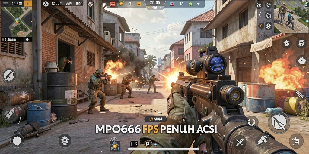 Tampilan gameplay mengesankan dari MPO666, penuh aksi dan strategi.