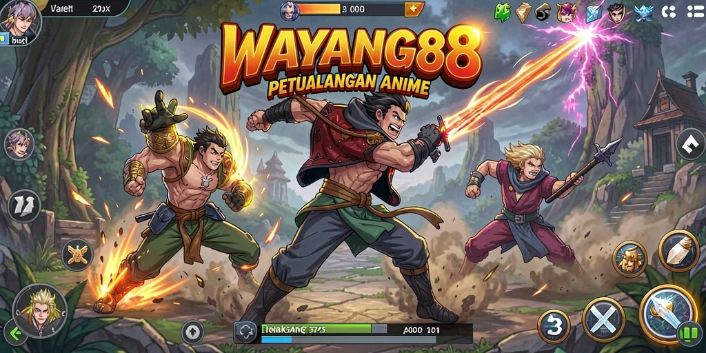 Gameplay seru dengan karakter anime penuh warna di WAYANG88.